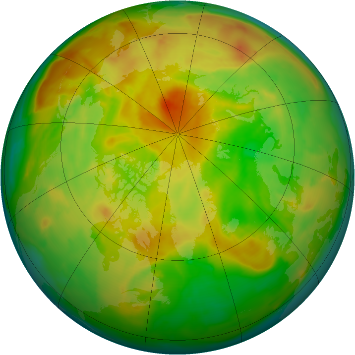 Arctic ozone map for 27 May 2013